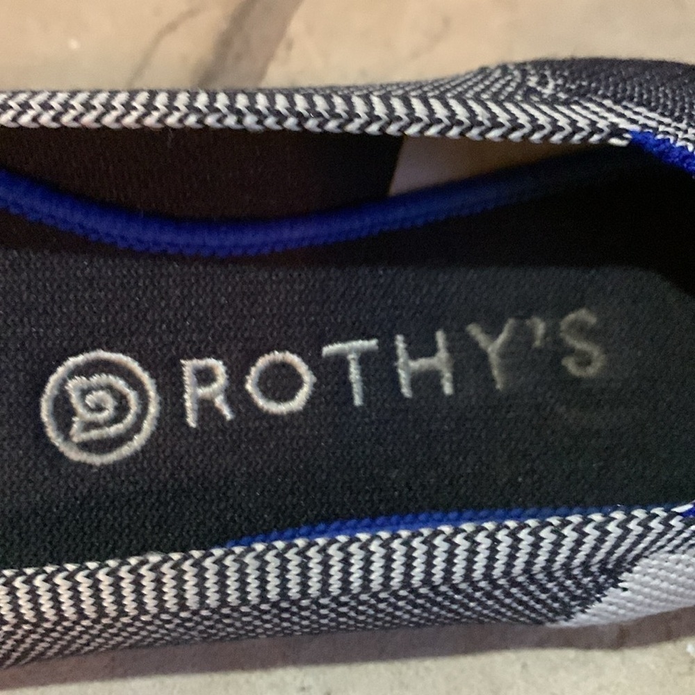 Rothy’s sz 8 black and grey patterned loafers - Picture 6 of 9